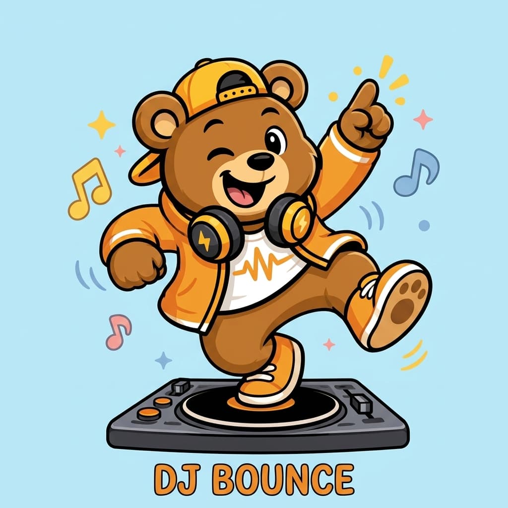 DJ Bounce, our dancing bear