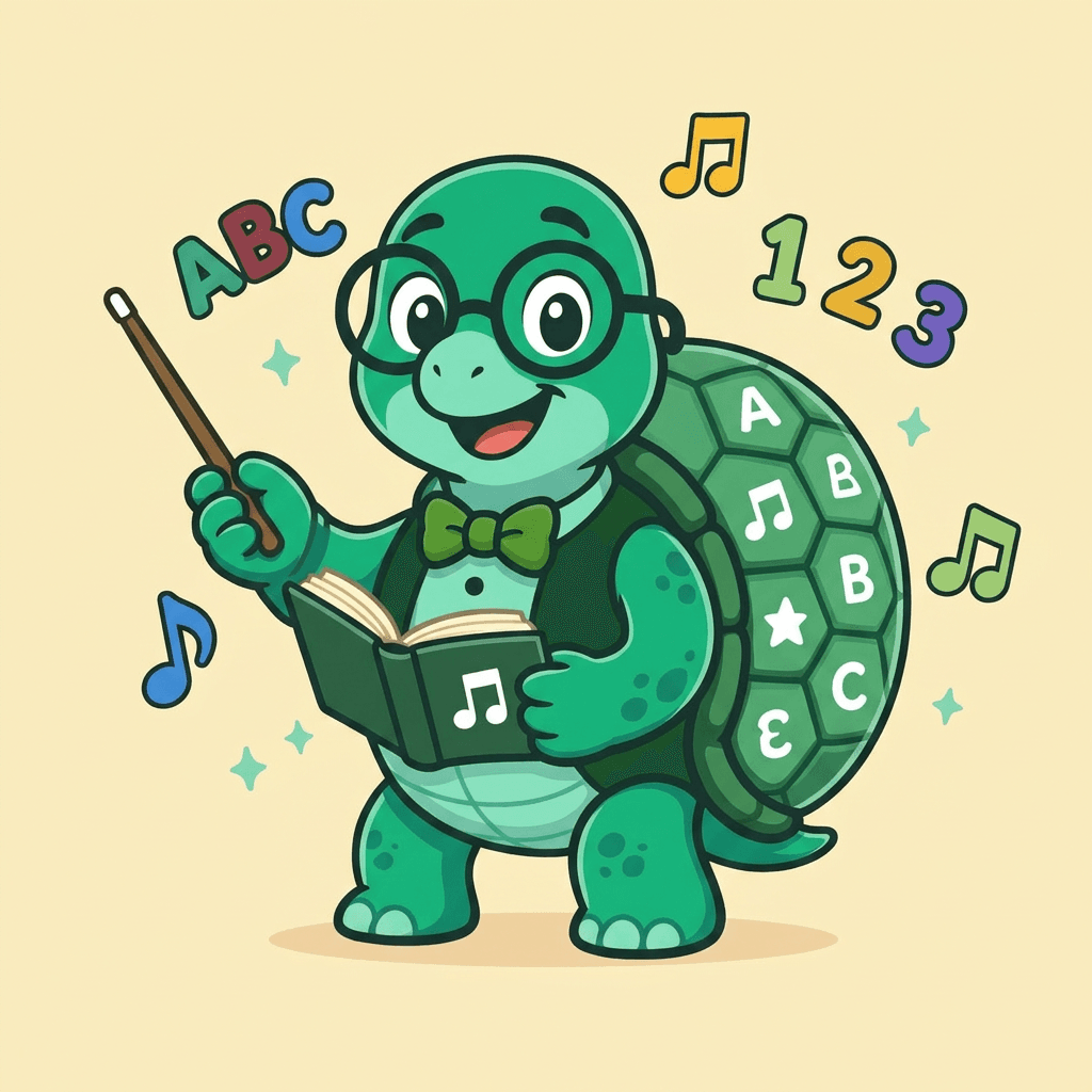 Professor Tempo, our wise tortoise teacher