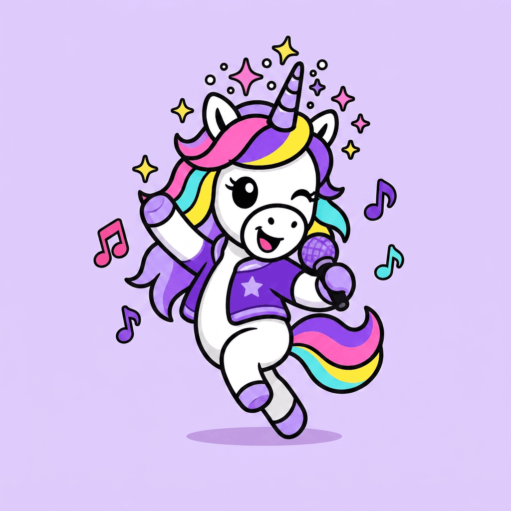Sparkle, our joyful unicorn
