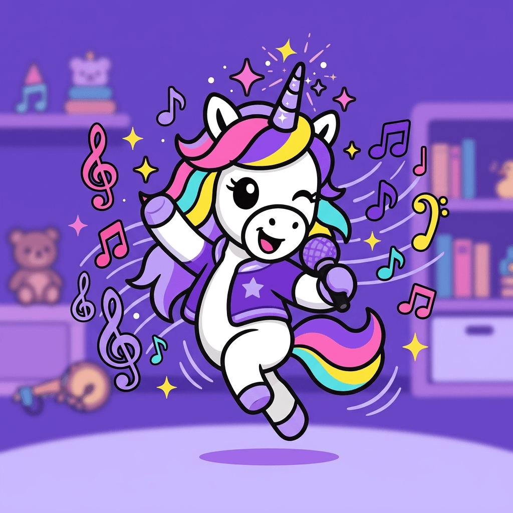 Sparkle the unicorn, dancing