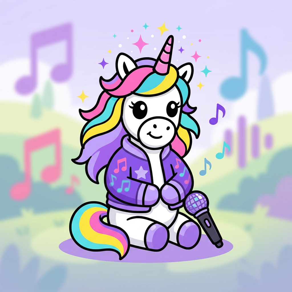 Sparkle the unicorn waiting